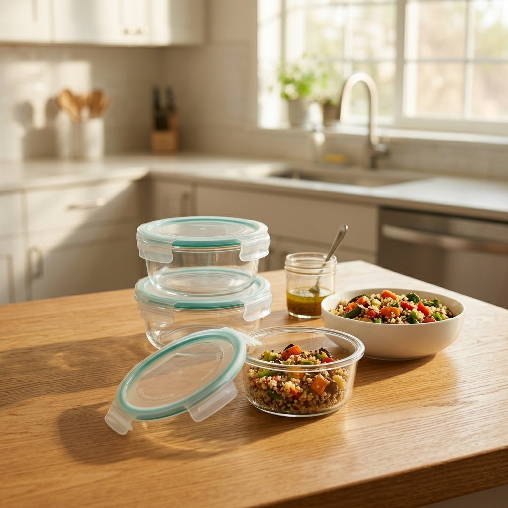Set de 3 Tuppers de Vidrio Borosilicato