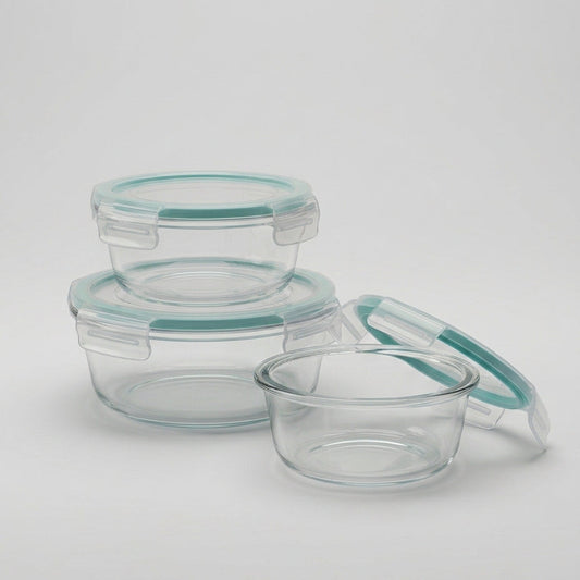 Set de 3 Tuppers de Vidrio Borosilicato