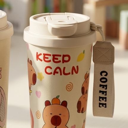 Vaso Térmico de Acero Inoxidable – Capibara y Labubu